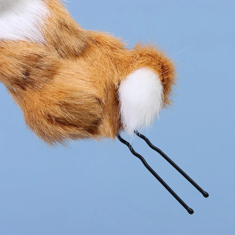 

Новые модные аксессуары, заколка для волос с войлочным животным, новый креативный животный узор, украшения для волос, плюшевая веревка для волос с медведем, вечерние