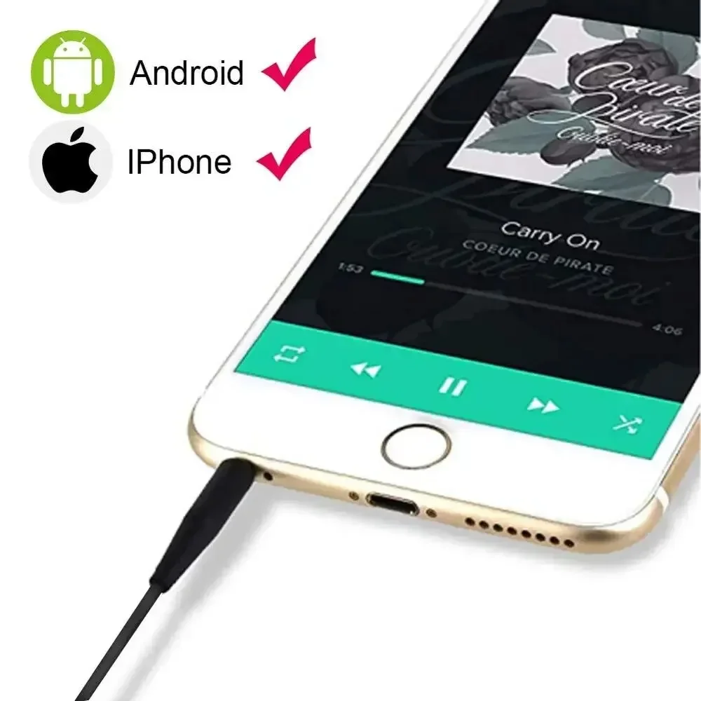 OFC استبدال 2.5 مللي متر ستيري الصوت تمديد كابلات الموسيقى سلك الحبل ل Bowers و ويلكنز B & W P5 S1 سماعات سماعات