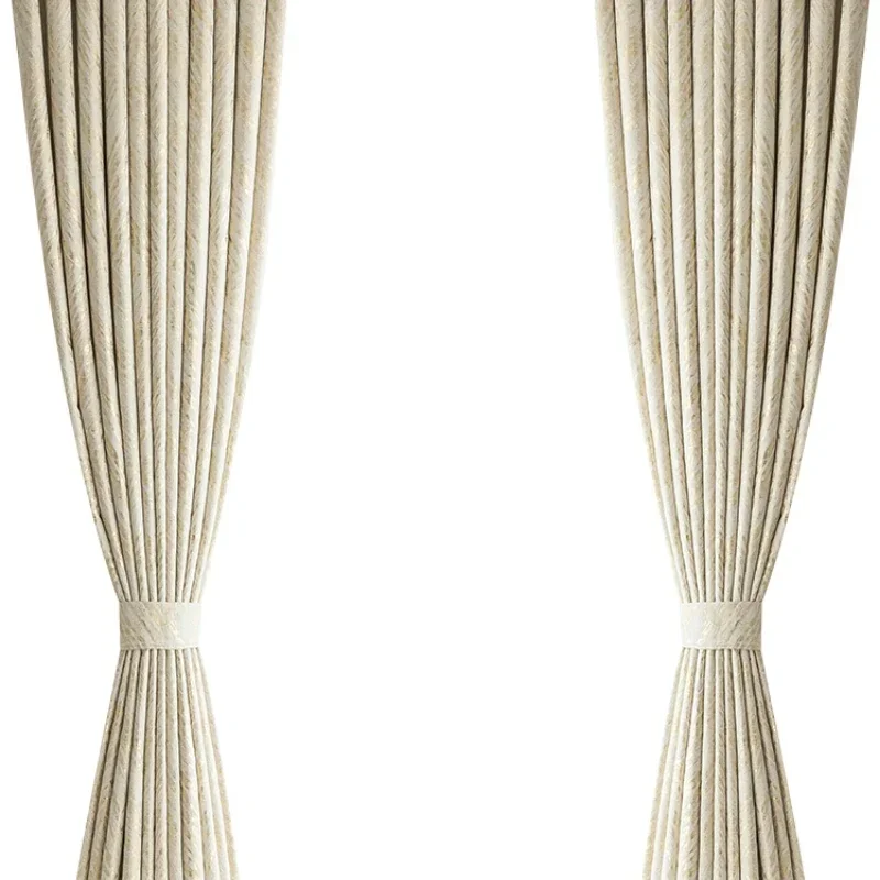 

American Style Modern Light Luxury Curtains for Living Dining Room Bedroom French High End Gilded Thickened Chenille