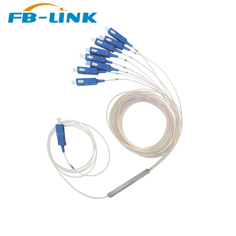 

PLC splitter 1X2 1x4 1x8 1x16 1x32 1x64 0.9mm fiber optical splitter FC APC with connector fiber optic for FTTH Network