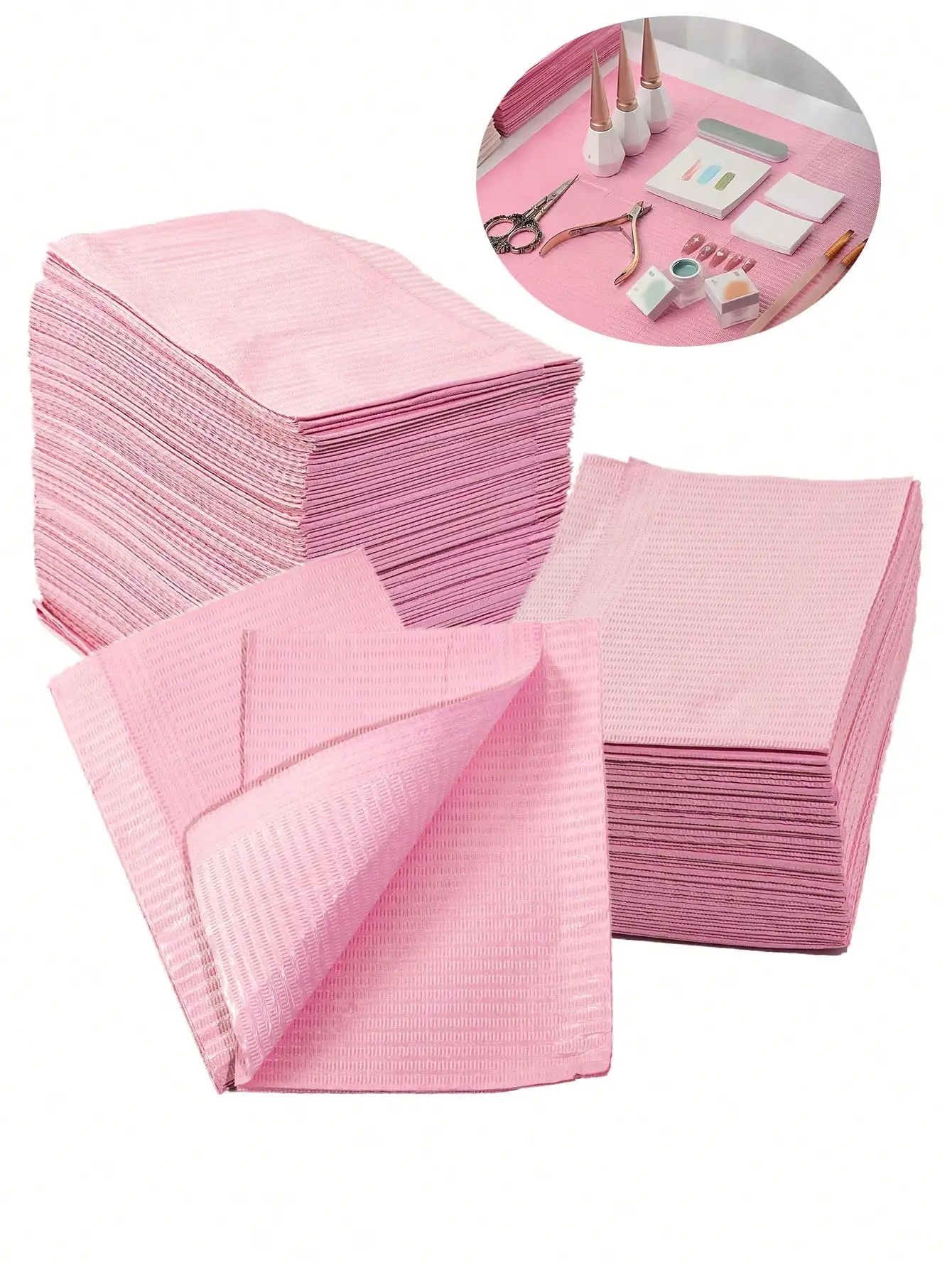 

20 PCS Disposable Manicure Tablecloths Waterproof, Oil-Proof And Penetration-Proof Foldable Manicure Table Pads Cleaning Pads Dental Bibs For Salon Practice Manicure Dentist Or Medical Pads And Manicure Table Cover Supplies