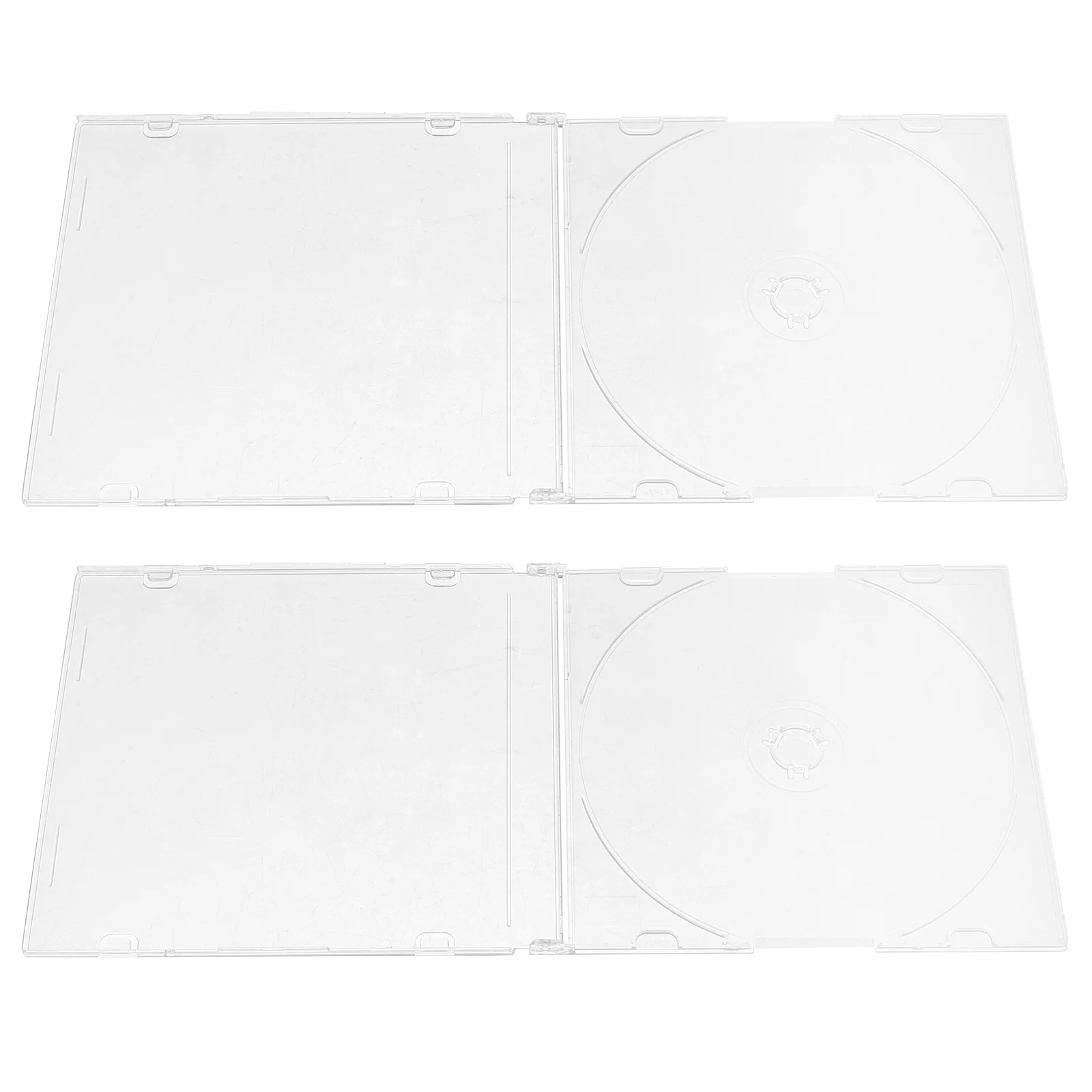 กล่องเก็บบันทึก2ชิ้นกล่องใส่ดีวีดีเคสซีดีแบบพกพาพร้อมฝาปิด1400X1250X050CM กล่องใสที่เก็บของโปร่งใส