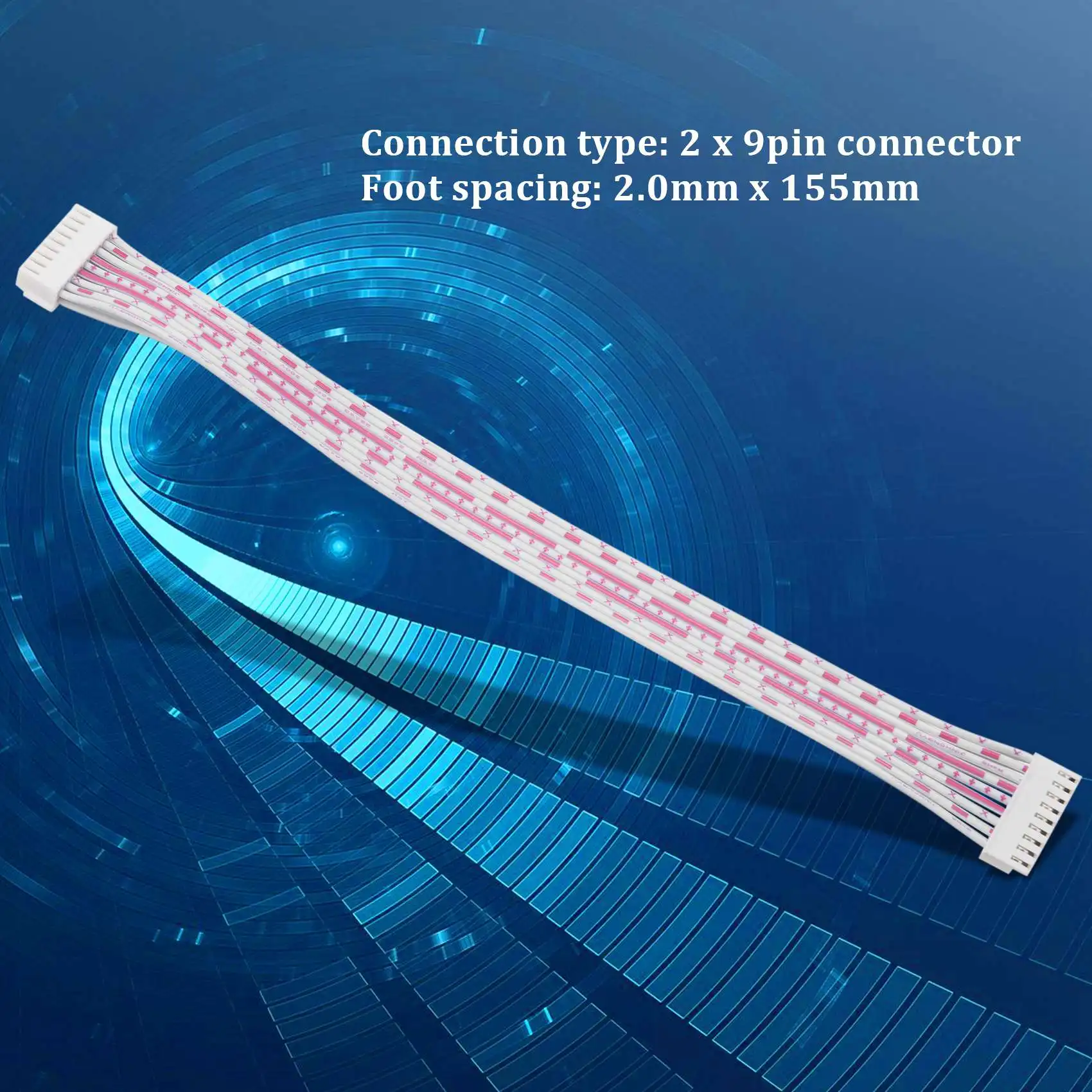 4Pcs 18Pin Signal Cable 2X9 Pins Miner Connect Date Cable for Antminer S9 S7 L3 Machine,Communication Spacing 2mmx155mm