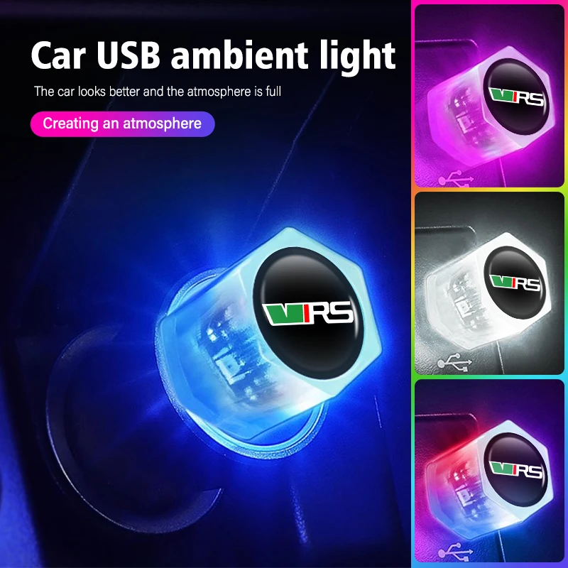 Car Mini USB LED Ambient Light Decorative Atmosphere Lamps For Skoda Octavia 2 3 Rapid Kodiaq Karoq Fabia Kamiq Superb MK3
