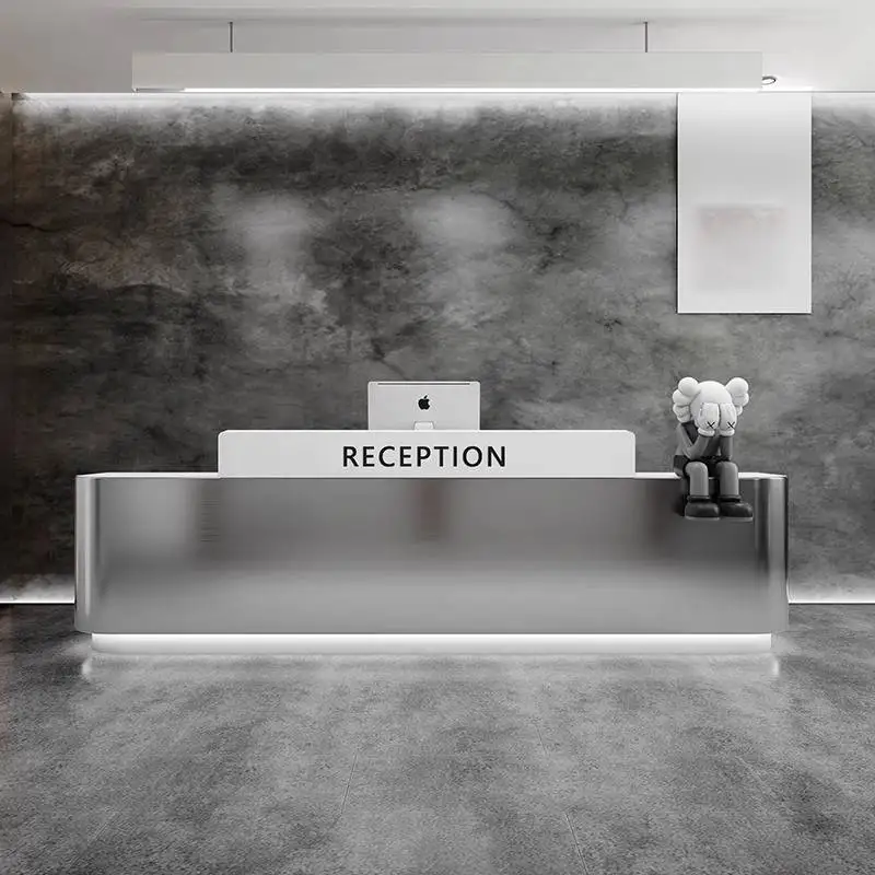 

Checkout Front Desk Reception Counter Barber Long Business Reception Desks Modern Beauty Salon Mostrador Recepcion Furniture
