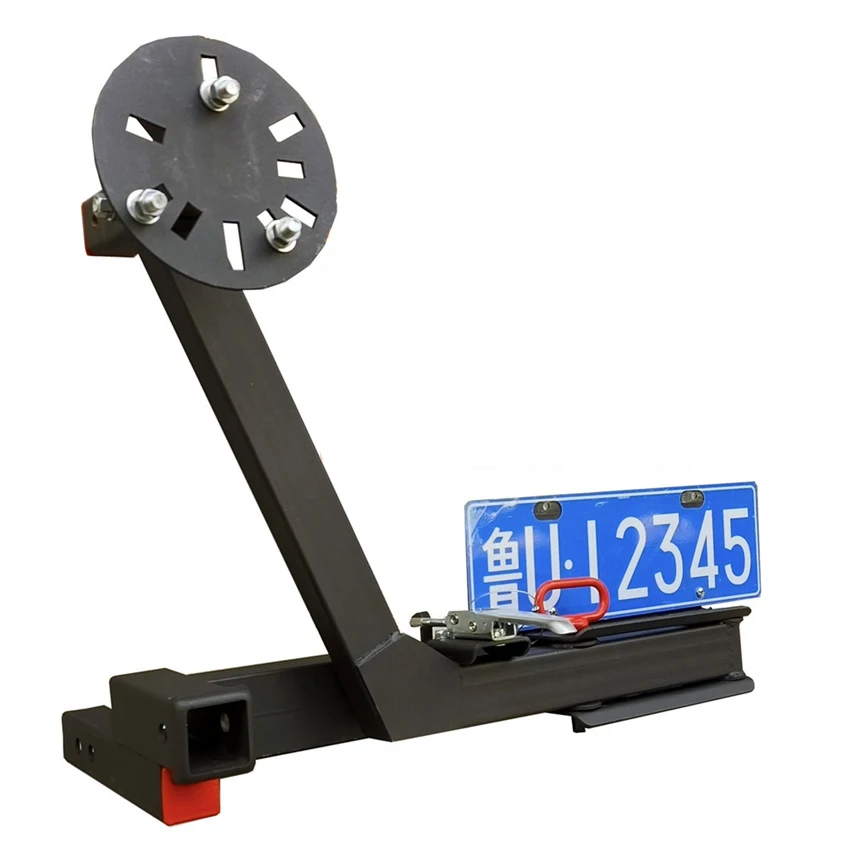 Square Mouth Mounted Spare Tire Rack Trailer Bar Spare Tire Rack Car Spare Tire Rack With License Plate Frame