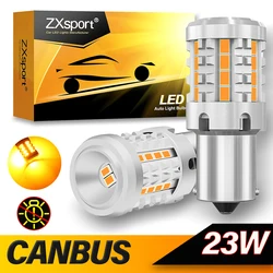 2Pcs No Hyper Flash Led Lights P21W Car Tuning Canbus Signal Lamp 1156 BA15S PY21W BAU15S T20 7440 WY21W Amber Yellow 12V 24V