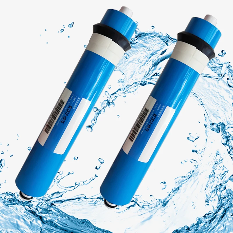 2PCS 50/75/100GPD Home Kitchen Reverse Osmosis RO Membrane Replacement Water System Filter Purifing Water