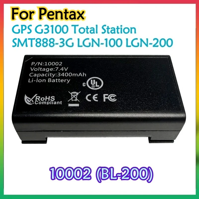 10002 (BL-200) بطارية ليثيوم أيون 3400mAh 7.4V لمحطة Pentax GPS G3100 المجموع SMT888-3G LGN-100 LGN-200 R-200 R-400 GPS #1