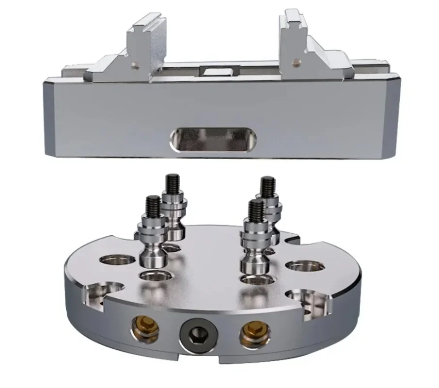 

Kennametal uses numerical control milling fixture machine form to maintain manual double action self-centering vice