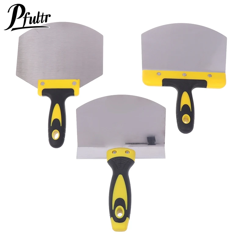 

Putty Knife Stainless Steel Bucket Scoop Arc Shape Shovel Putty Knife Scraper Hand Tool Drywall Finishing Plaster Trowel