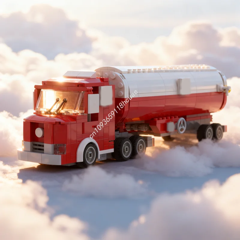 

360 шт. MOC Octane топливный грузовик, современная версия, городская модель, строительные блоки, рождественский подарок, архитектурные игрушки, идея, образование «сделай сам»