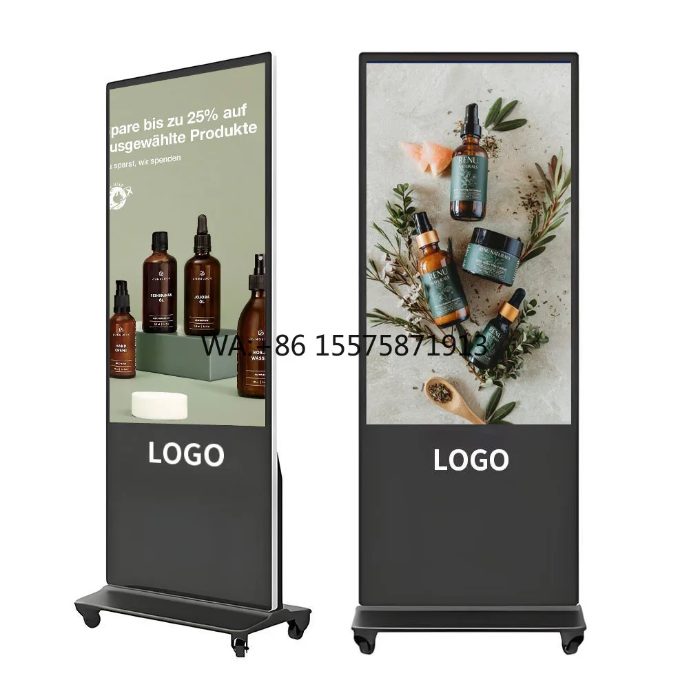 

New LCD Touch Totem 55 75 86 Inch 4K Full-Screen Vertical Advertising Poster Display Digital Advertising Board for Indoor Use
