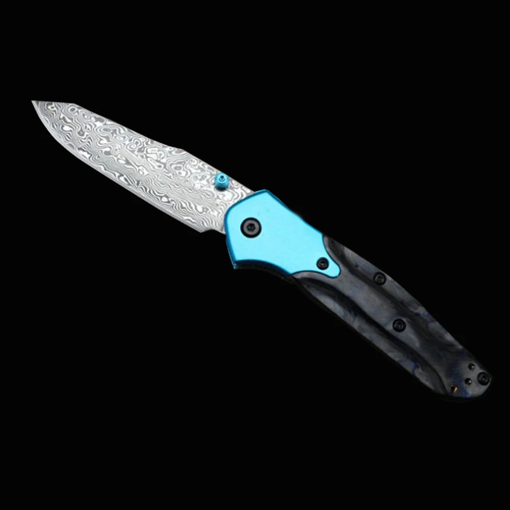 BM 945-221   Osborne Folding Knife Damascus steel carbon fiber handle Outdoor Camping Hunting Pocket Tactical EDC Tool Knife