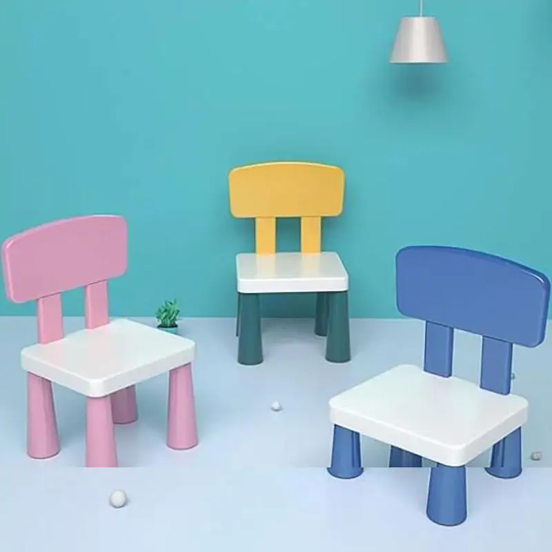 Cute DIY Assembly Children Stools Multi-purpose Kindergarten Backrest Chair, Anti-slip Dinner Seat Stool, Kids Drawing Footstool