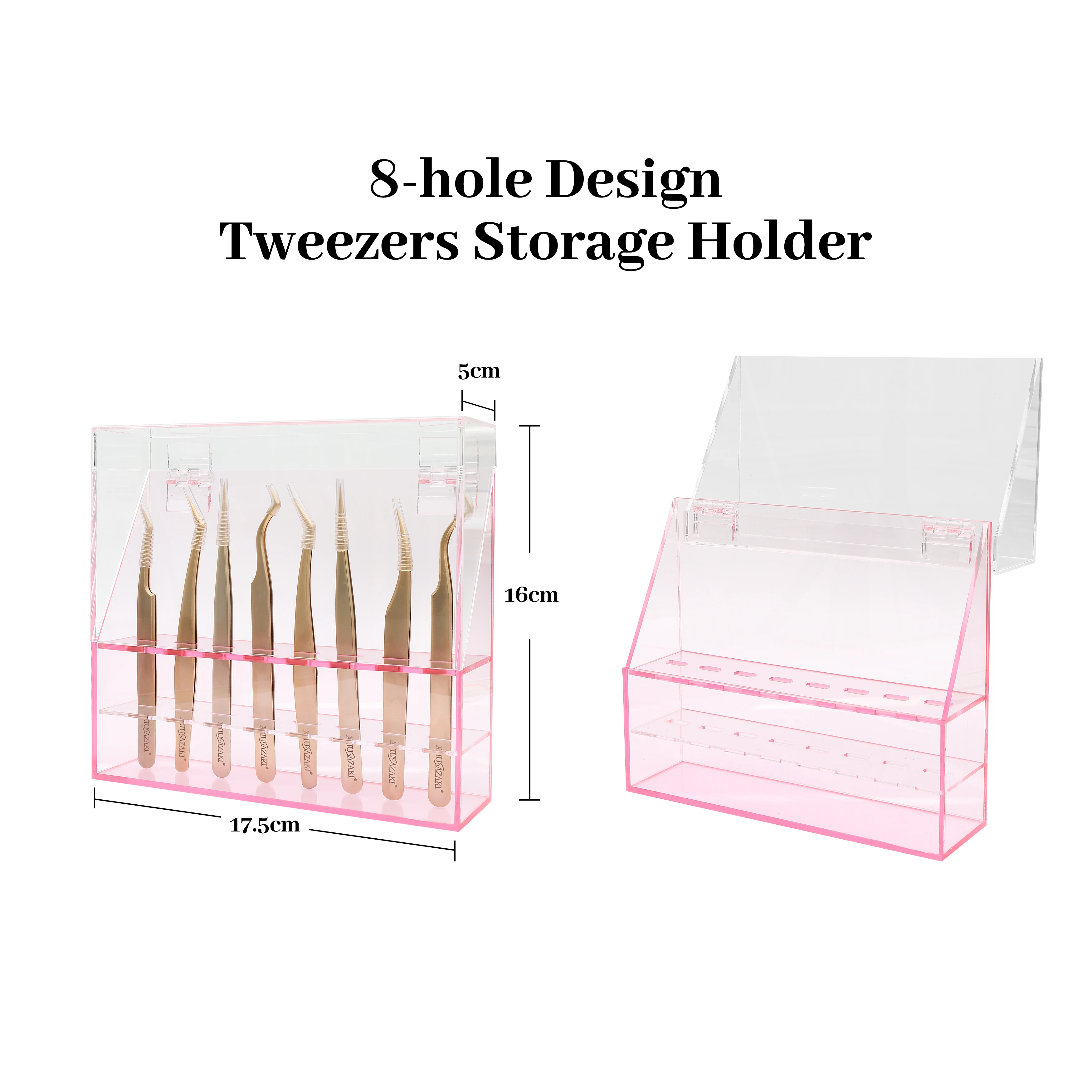 Tweezers Storage Box 8 Holes Holder Eyelashes Makeup Tools Professional Storage for Eyelash Extensions Tweezers High Quality