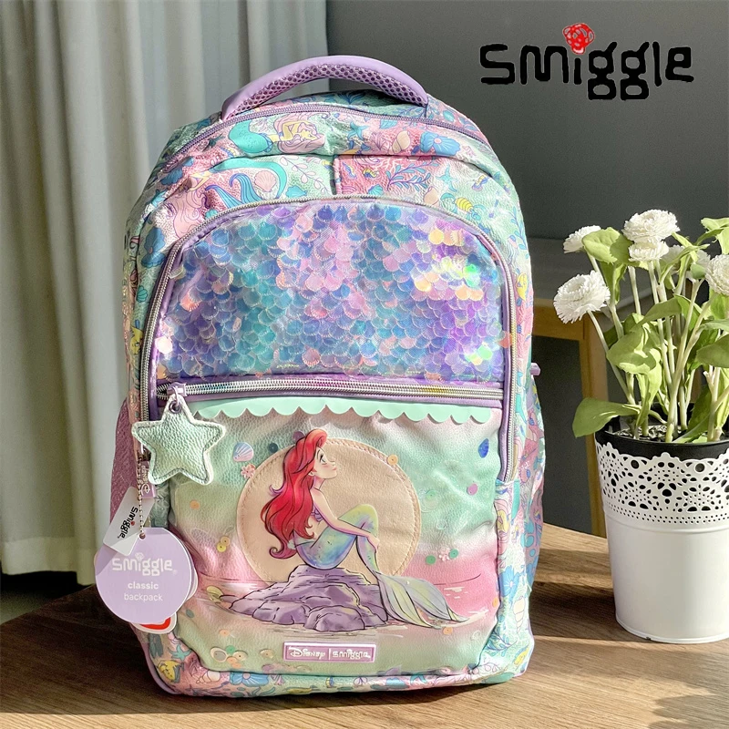 

Genuine Disney Australia Smiggle Mermaid School Bag Children Stationery Student Pen Case Lunch Bag Backpack Children's Gift