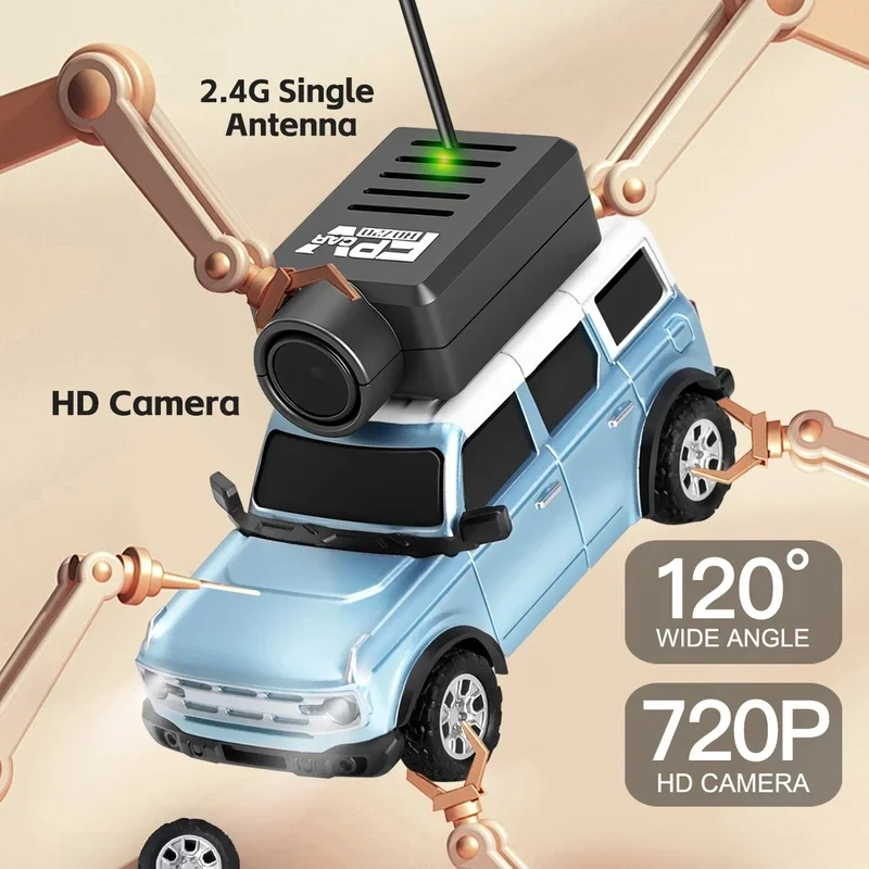 New Wl 6405 RC Cars 1: 64 mini full scale model with dual remote control FPV wireless high-definition camera gyroscope toy gift - Image 2