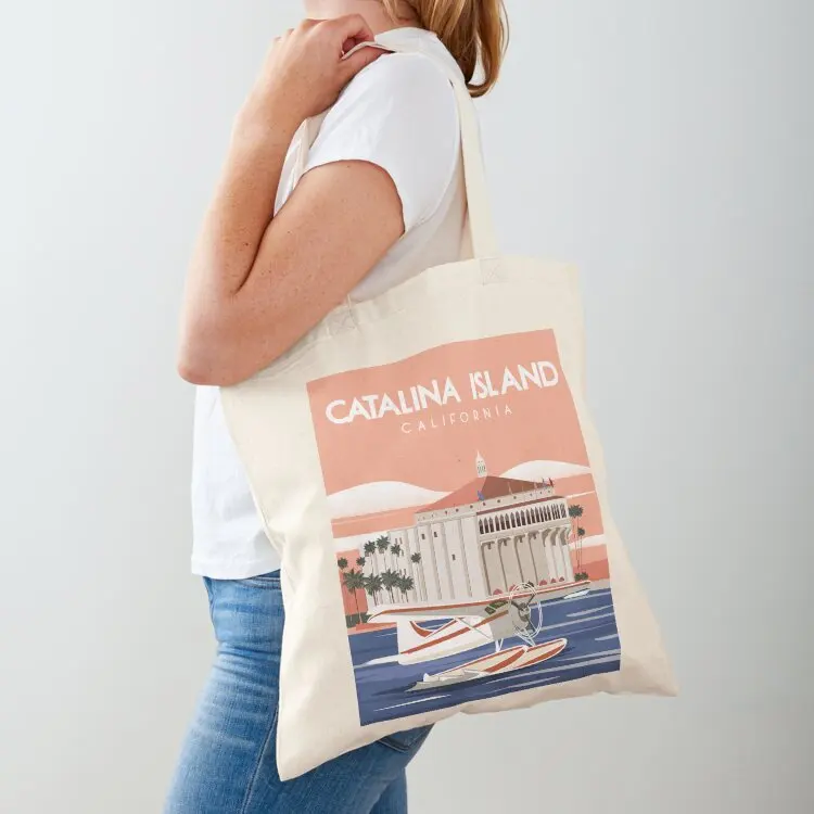

Catalina island california vintage travel poster Tote Bag free delivery bags university shopper bag woman shopping bag