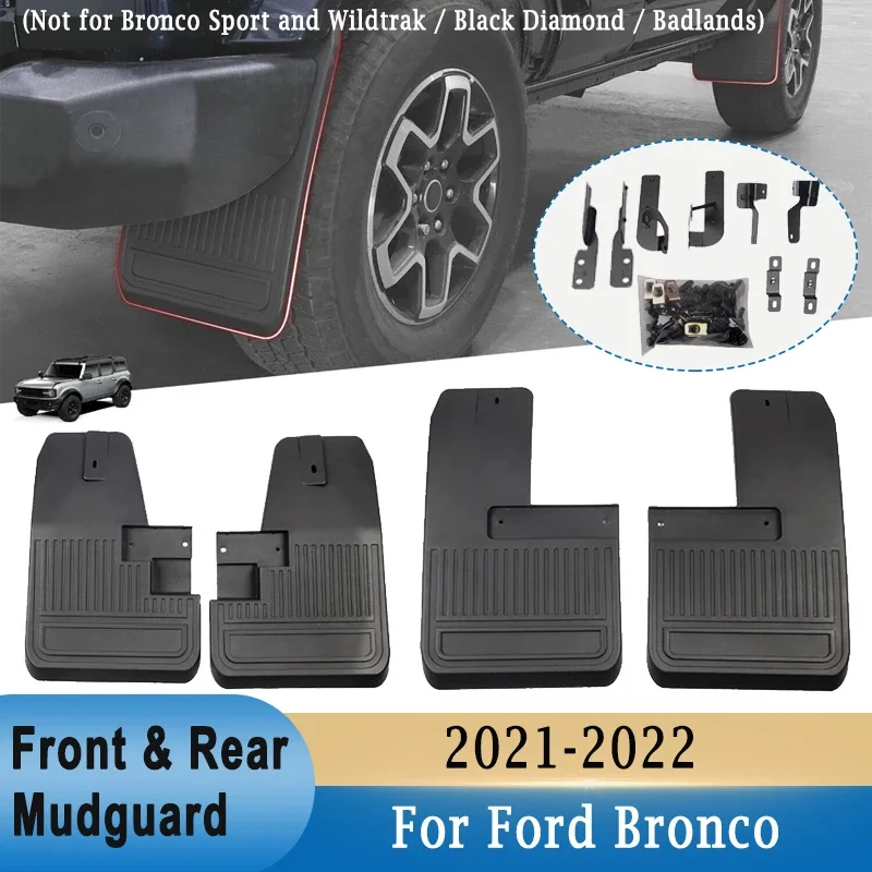 

For Ford Bronco 2021-2022 Front & Rear Fender Mudguard Splash Guards Mud Flap Car Tire Fender Flares Accessories