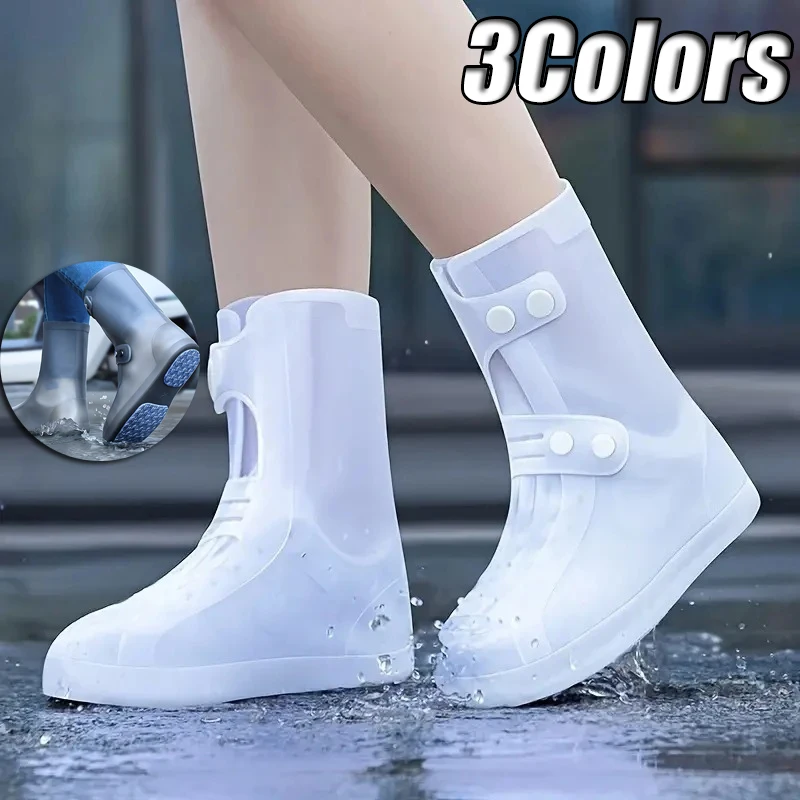 Anti-fouling Silicone Shoe Covers Waterproof Shoe Covers Waterproof Rain Boot Covers Outdoor Reusable Thickened Shoe Covers