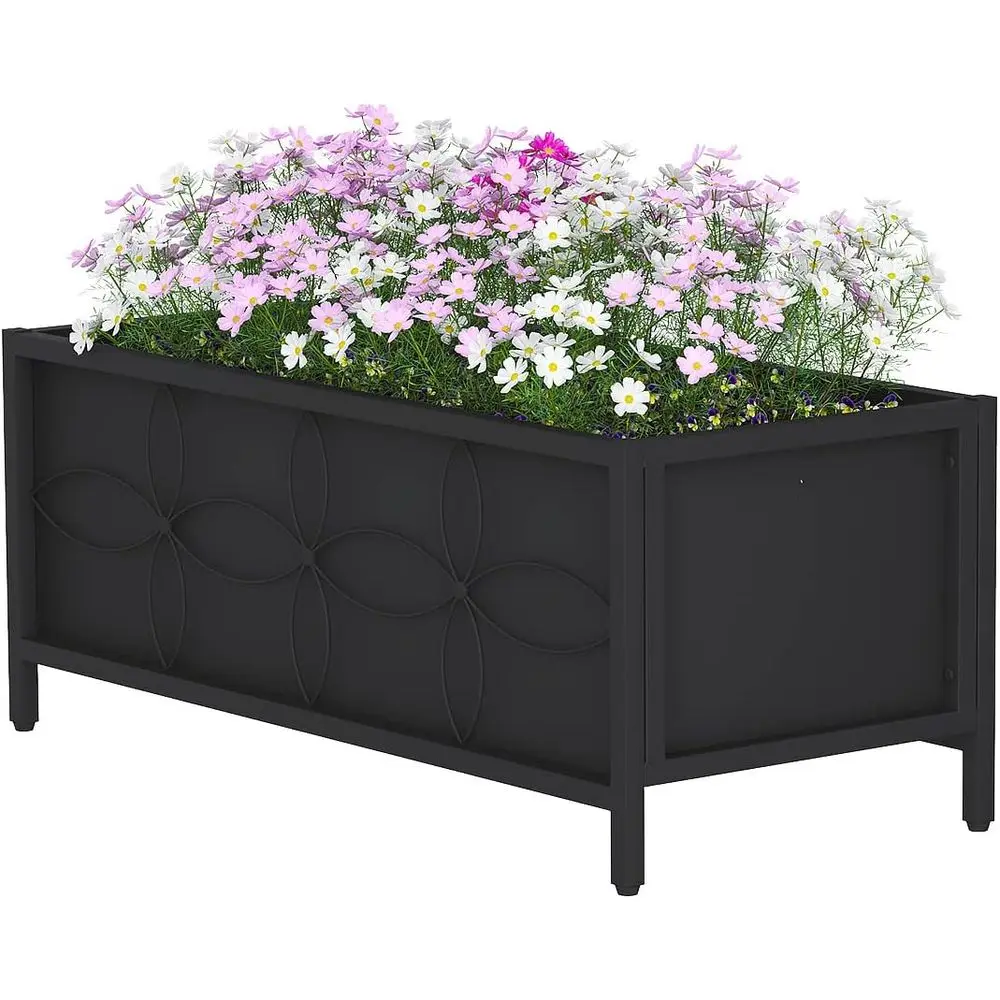 

Прочная приподнятая грядка для сада с внутренними тканевыми вкладышами или для овощей, ящик для рассады или для заднего двора, патио, балкона. Внутренний размер: 33.85x