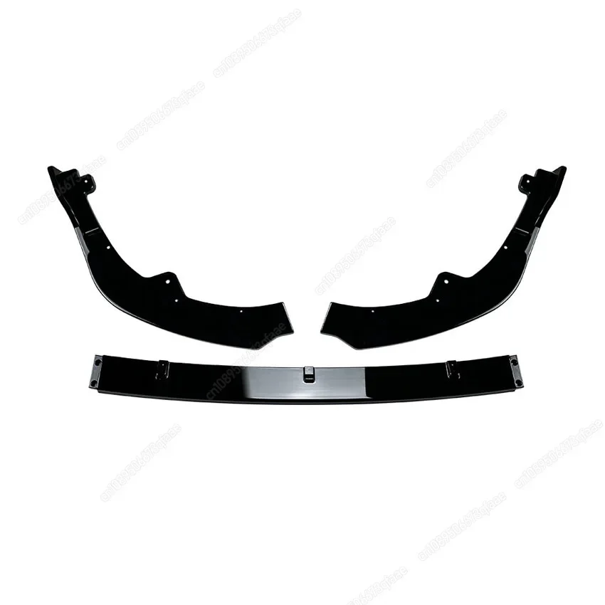 ABS Gloss Black Car Front Bumper Lip Spoiler Spiltter Diffuser Body Kits For Toyota Camry XV70 2021 To 2023 Sport Models Tuning
