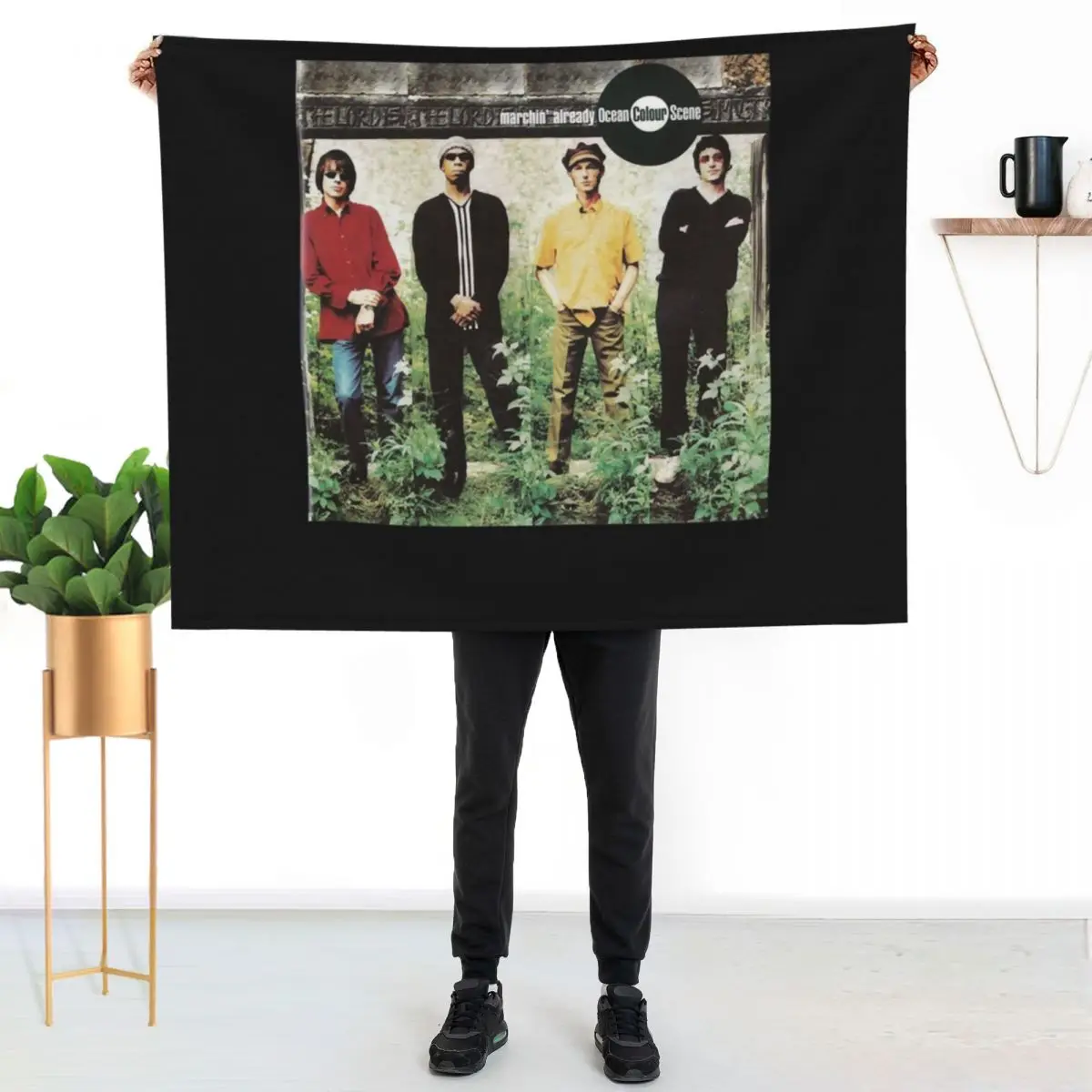 

Ocean Colour Scene Marchin&x27; Already Classic T-Shirt.png Throw Blanket Air Conditioner Soft Blanket for Office Home
