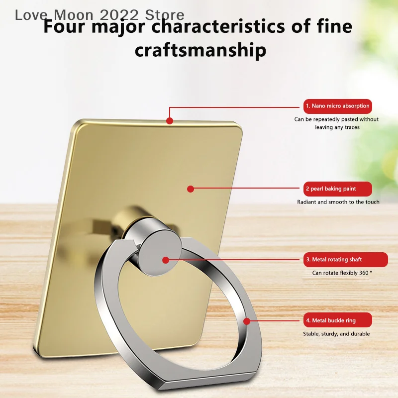 360 °   درجة الدورية حامل هاتف دعامة حامل البنصر جولة الهاتف الذكي الهاتف المحمول حلقة أصحاب جبل الملحقات