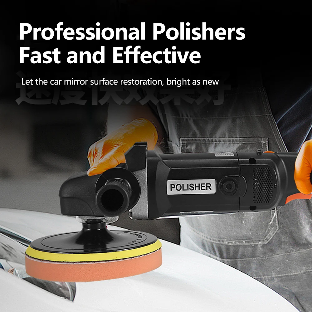 1400W 7 Inch/6 Inch Buffer Polisher Rotary Buffer Polisher Waxer 8 Variable Speed 600-3600 RPM Detachable Handle for Car Boat