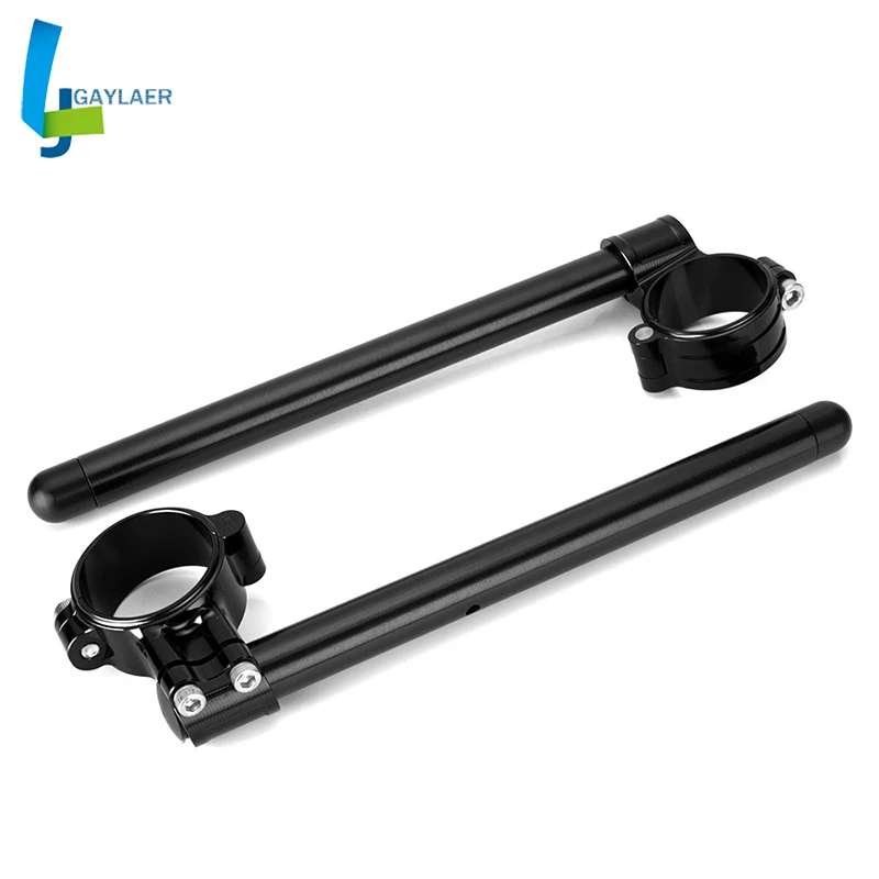 Motorcycle Handlebar CNC 33 35 37 41 43 45 47 48 50 51 53 54 55 mm Clip On Ons Fork Handlebars Adjustable Clamp Cafe Racer