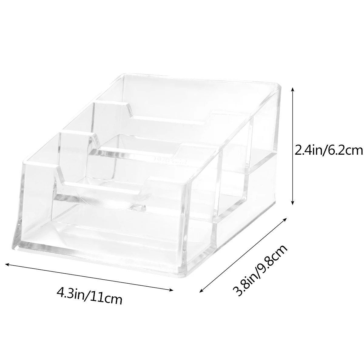 

Three-frame Business Card Box Desk Table Clear Organizers Office Accessories Index Holder Cards Sleeve