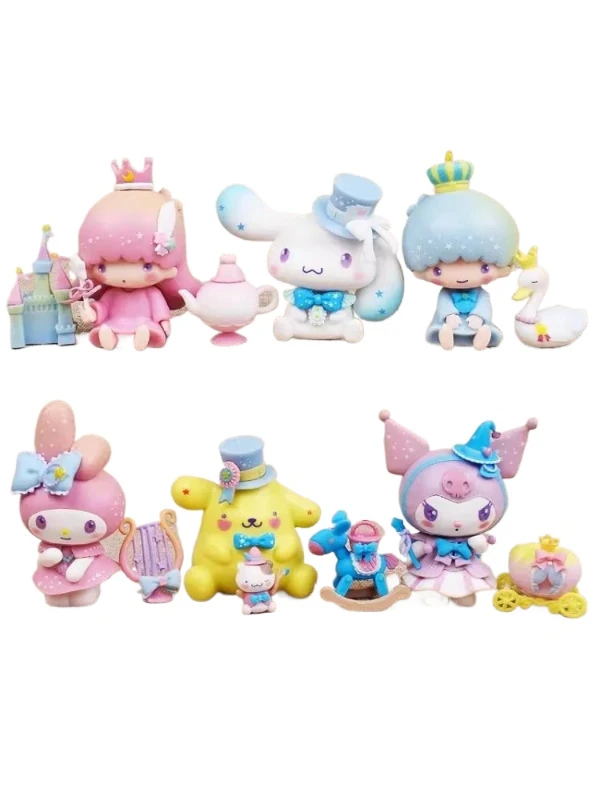 

Sanrio Fantasy Series Blind Box Kurome Melody Cinnamon Dog Cartoon Doll Desktop Ornament Kawaii Figure Girl Holiday Party Gift