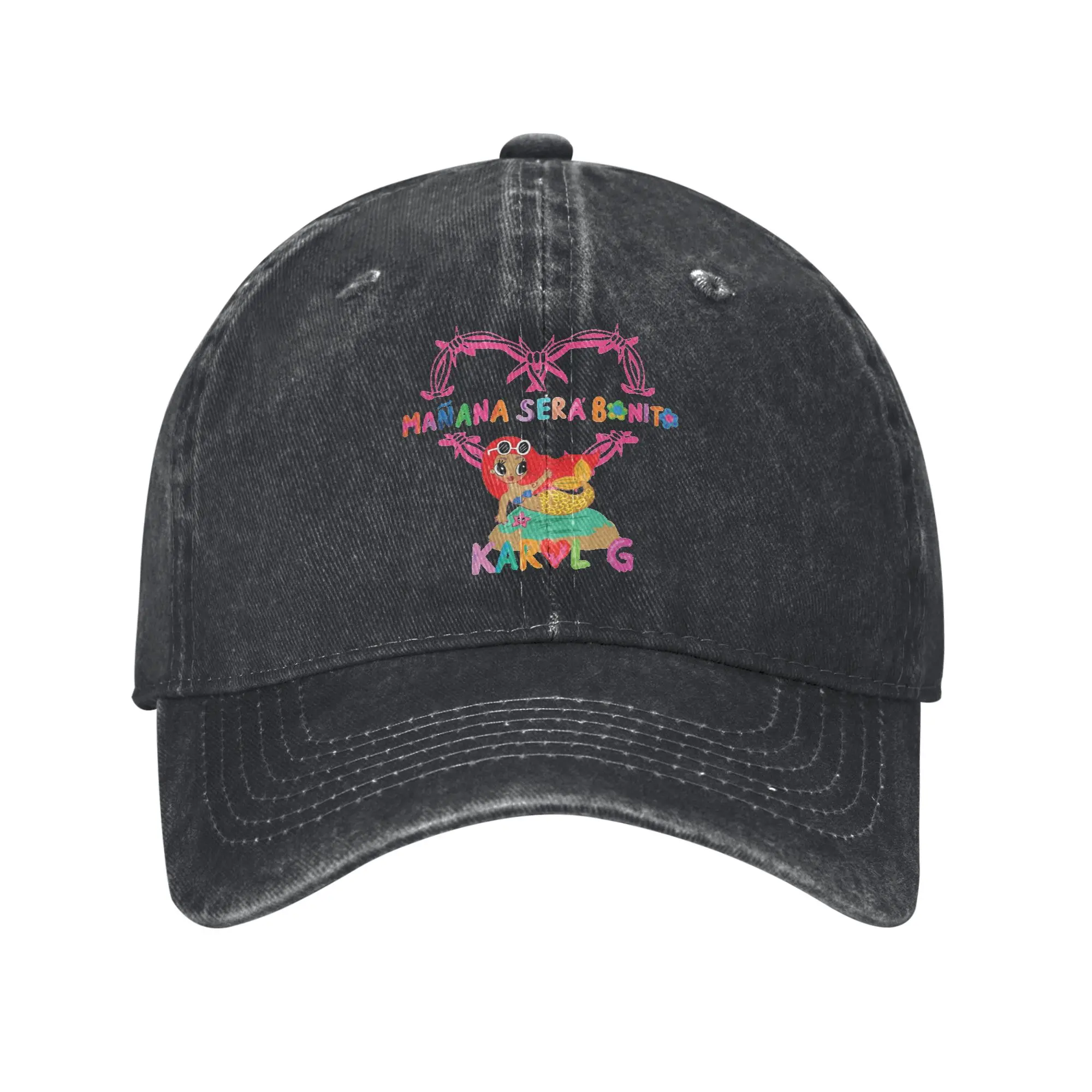 Manana Sera Bonito Karol G Heart Tattoo Men Women Baseball Caps  Distressed Denim Caps Hat Vintage Outdoor Travel Gift Sun Cap