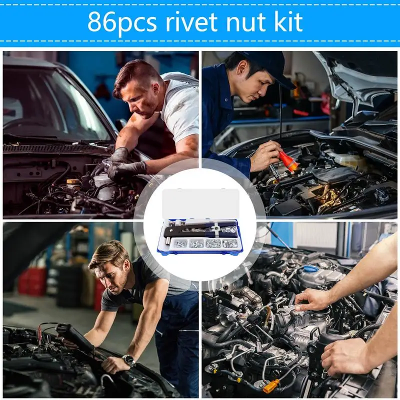 Rivet Nut Kit Rivnut Setting Tools Rivnut Assortment Tool Kit Professional Nutsert Tool Kit Rivnut Setting Tools For Car