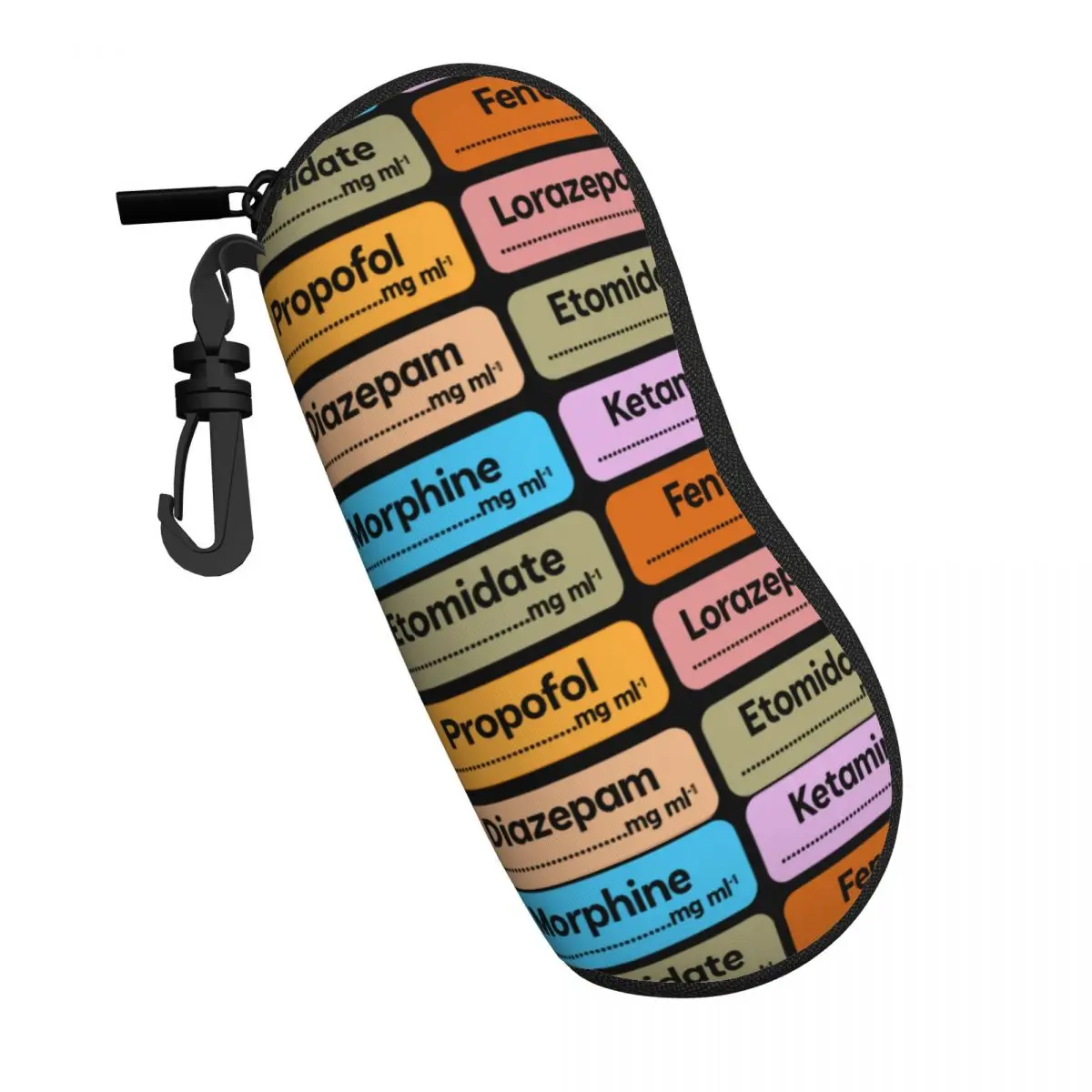 Custom Medical Nurse Anesthesia Medication Labels Shell Eyeglasses Protector Cases Cute Sunglass Case Glasses Bag