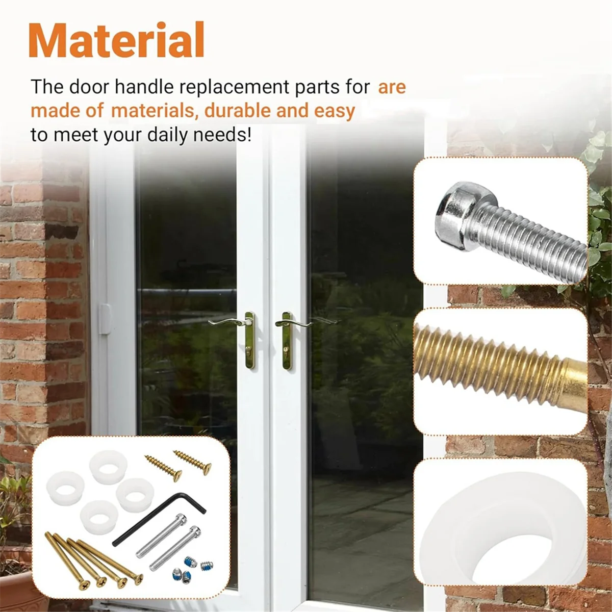 

AA25 Bushing Screw Pack 1/2 Diameter Replacement Parts for Outswing Hinged Patio Doors,for 400 Series
