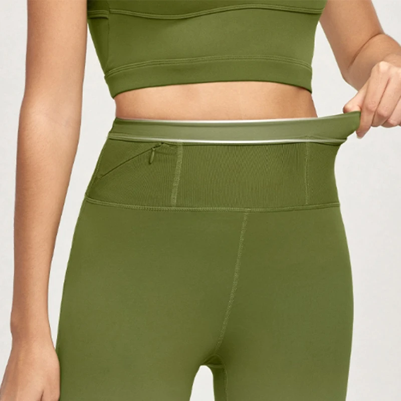 

Women's Marathon Running Shorts With Full Waistband Pocket Antibacterial Yoga Cycling Pants Breathable Running Fitness Shorts