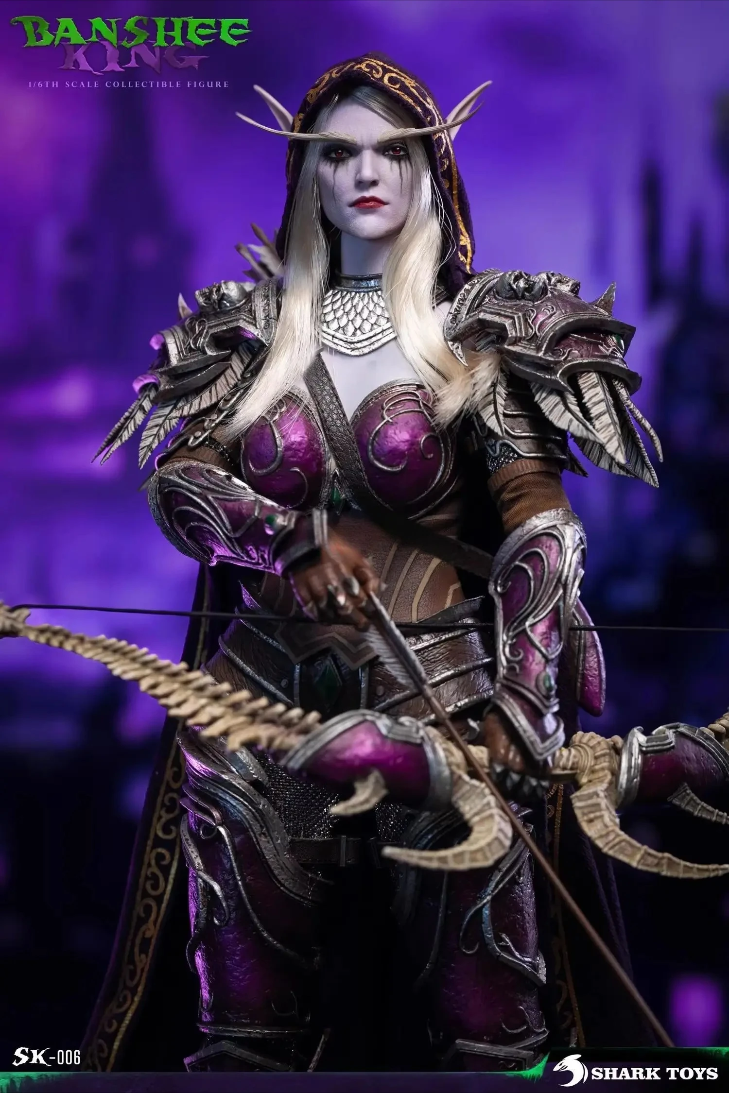 

Spot SHARK TOYS SK-006 1/6 Scale HIGH ELVES The King of Demons Sylvanas Windrunner Full Set Action Figures Model Toys Gifts