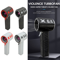 X64 Upgrade Turbofan Air Blower High Power 64mm Brushless Motor 11 Blades Powerful Turbo Fan Air Duster Stepless Speed Jet Fan
