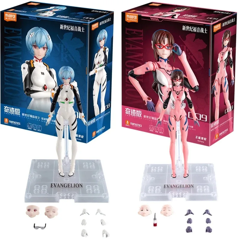

Оригинальная сборная фигурка BLOKEES из EVA: Аянами Рей и Мари (из NEON GENESIS EVANGELION) в боевой форме, модель-игрушка, подарок