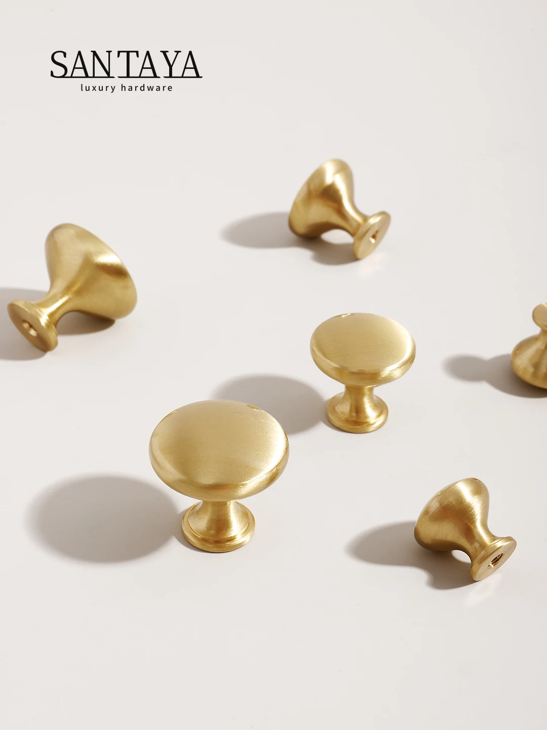 Santaya Messing Schublade Knöpfe Pilz Wolke Gold moderne minimalist ische Küchen schrank zieht solide Kommode Schuhkarton Möbel Griffe