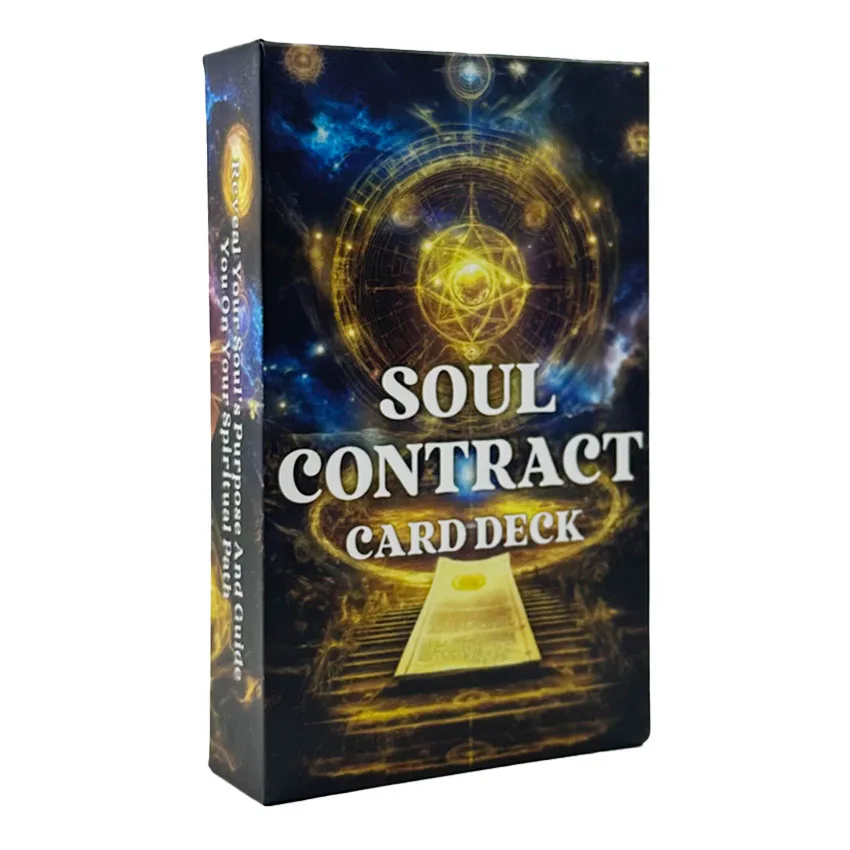 Soul Contract Oracle Cards Mysterious Information Cards Game No Manual 12x7cm, 56-Cards