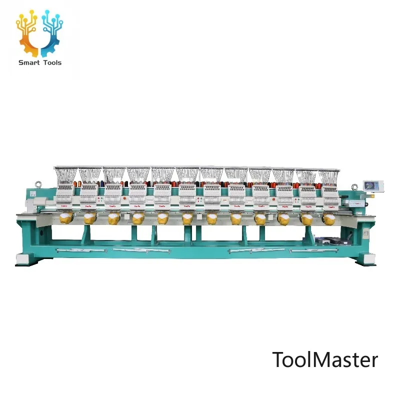 [2026] YUNFU Industry Multifunctional 8 12 Heads 12 15 Needles Embroidery Machine Computerized For Hat T Shirt Flat Embroidery