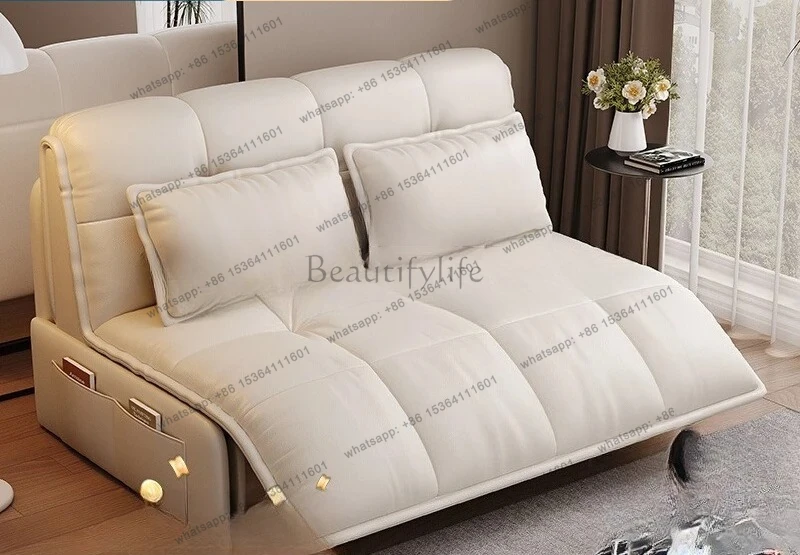 

small apartment living room bedroom multi-functional foldable sitting and sleeping single sofa
