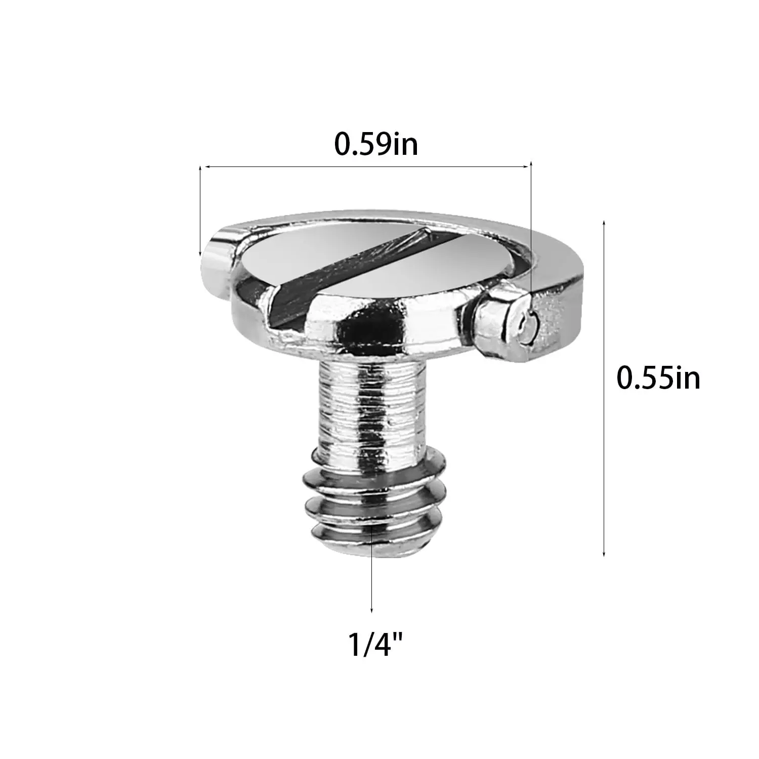 Adattatore per montaggio a vite con anello a D con albero a D in acciaio inossidabile da 1/4 \