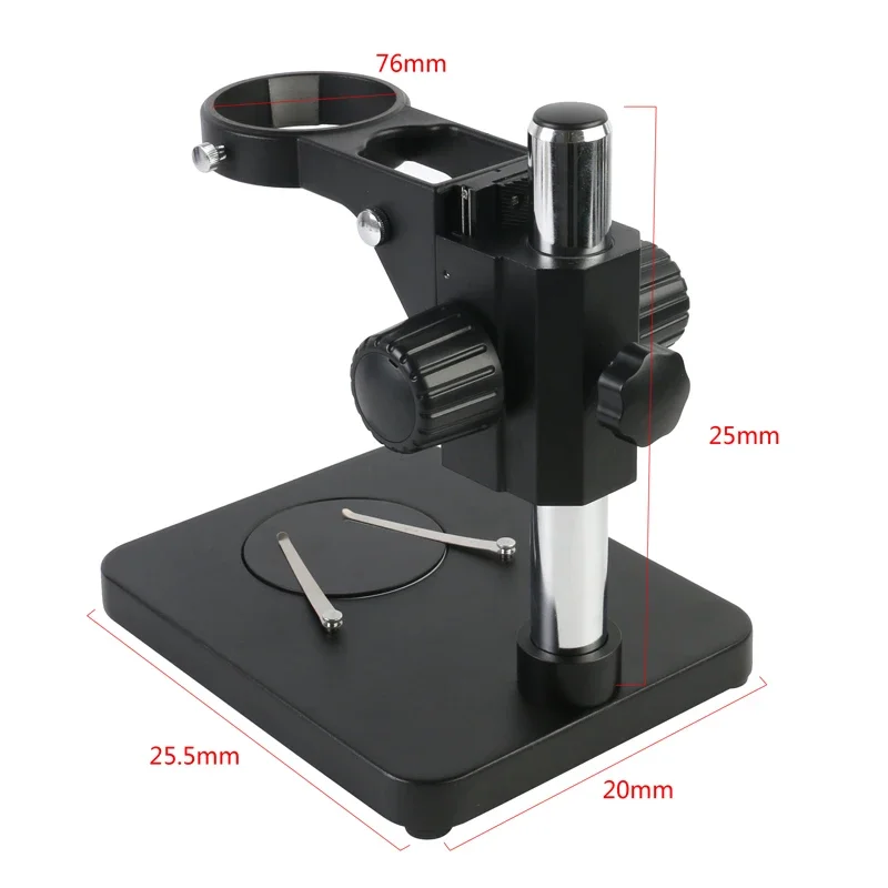 Adjustable 76mm Focus Holder Miroscope Stand Base Pillar Microscope Support Bracket For Trinocular Binocular Stereo Microscope