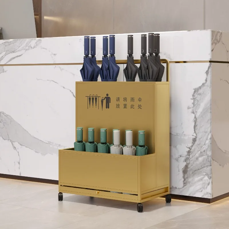 

Umbrella Stand with Drip Tray - Holds Dry Umbrellas, Sturdy Metal Holder for Entryway, Home, Office & Restaurant, Waterproof