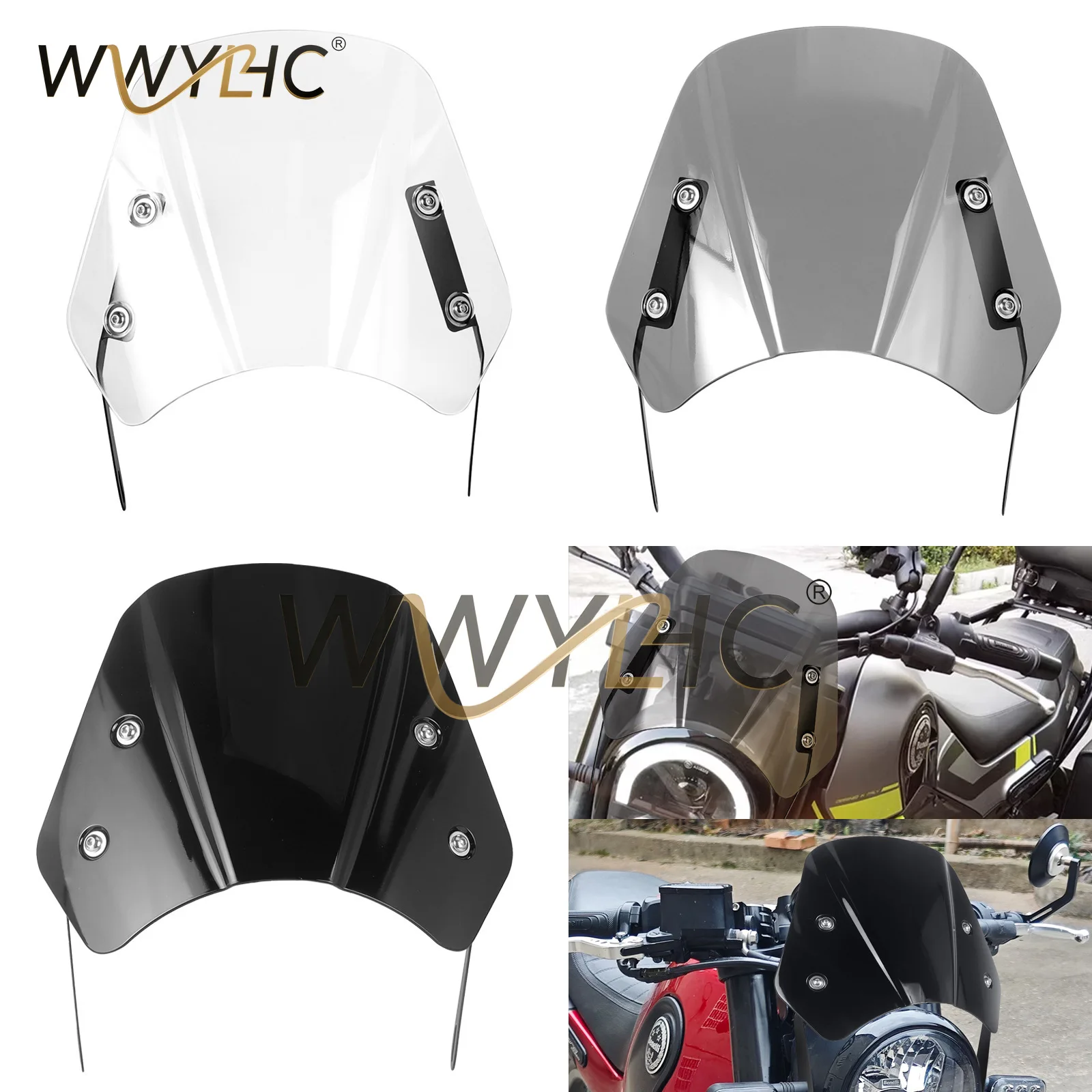 レトロな汎用バイクヘッドライト風防、バイク改造アクセサリー風防