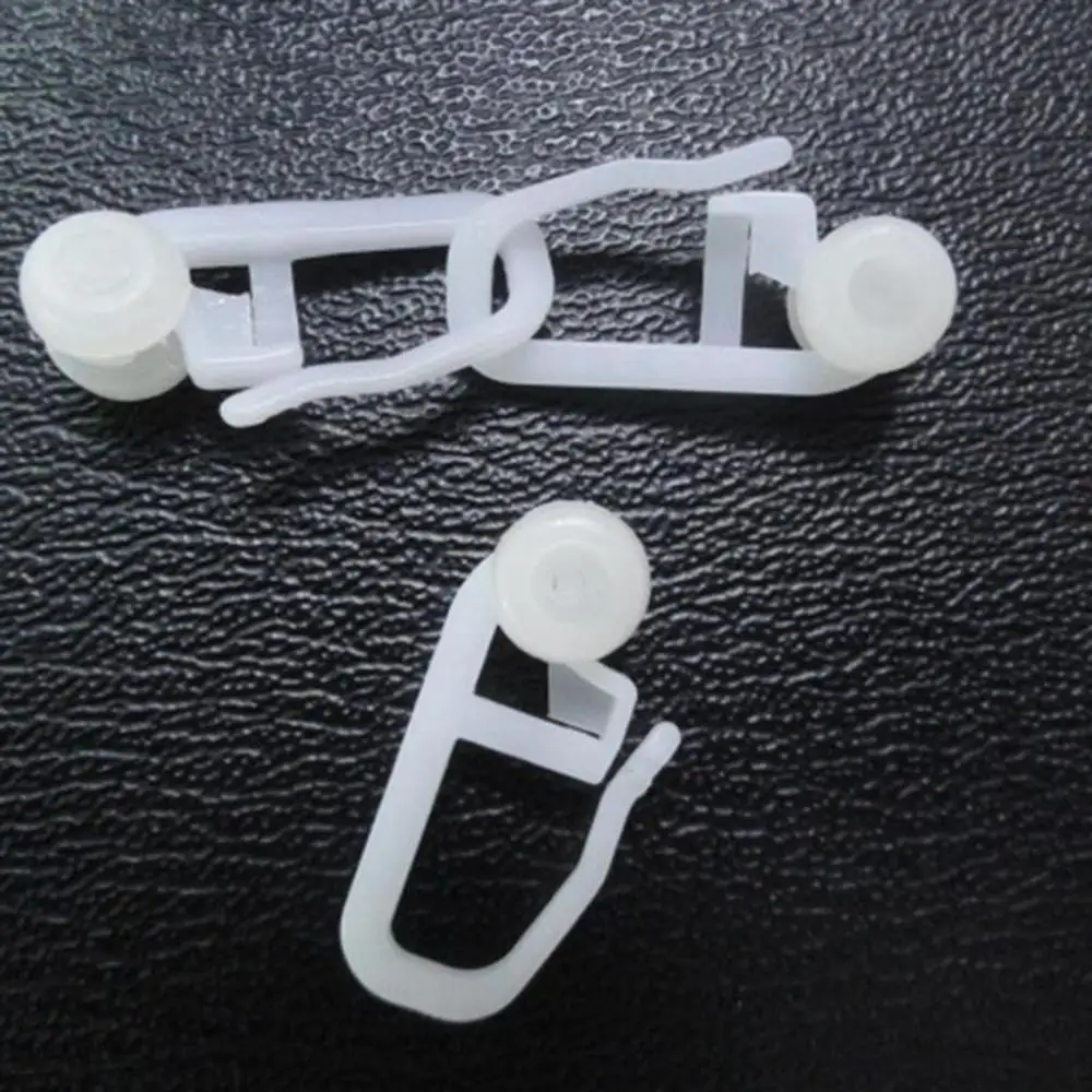 Plastic with Ball Track Curtain Decor White Curtain Hook Curtain Hanging Ring Blindings Sliding tool Curtain Accessories